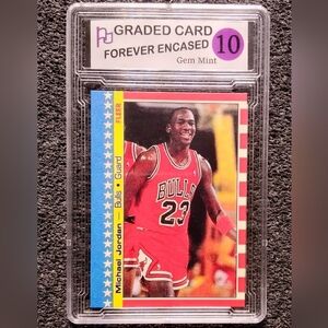 Michael Jordan 1987 Chicago Bulls HOF Basketball Card. Graded 10